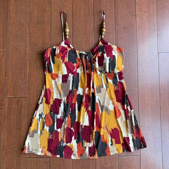 Studio Y Tops - Y2K Made in the USA Vibrant Orange and Red Tank